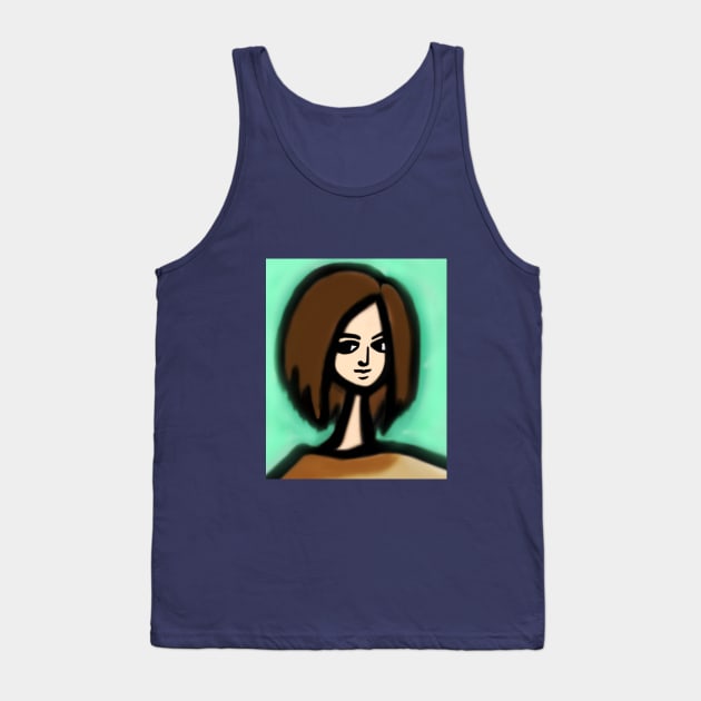 Elongated Neck Lady Tank Top by Willthunder3